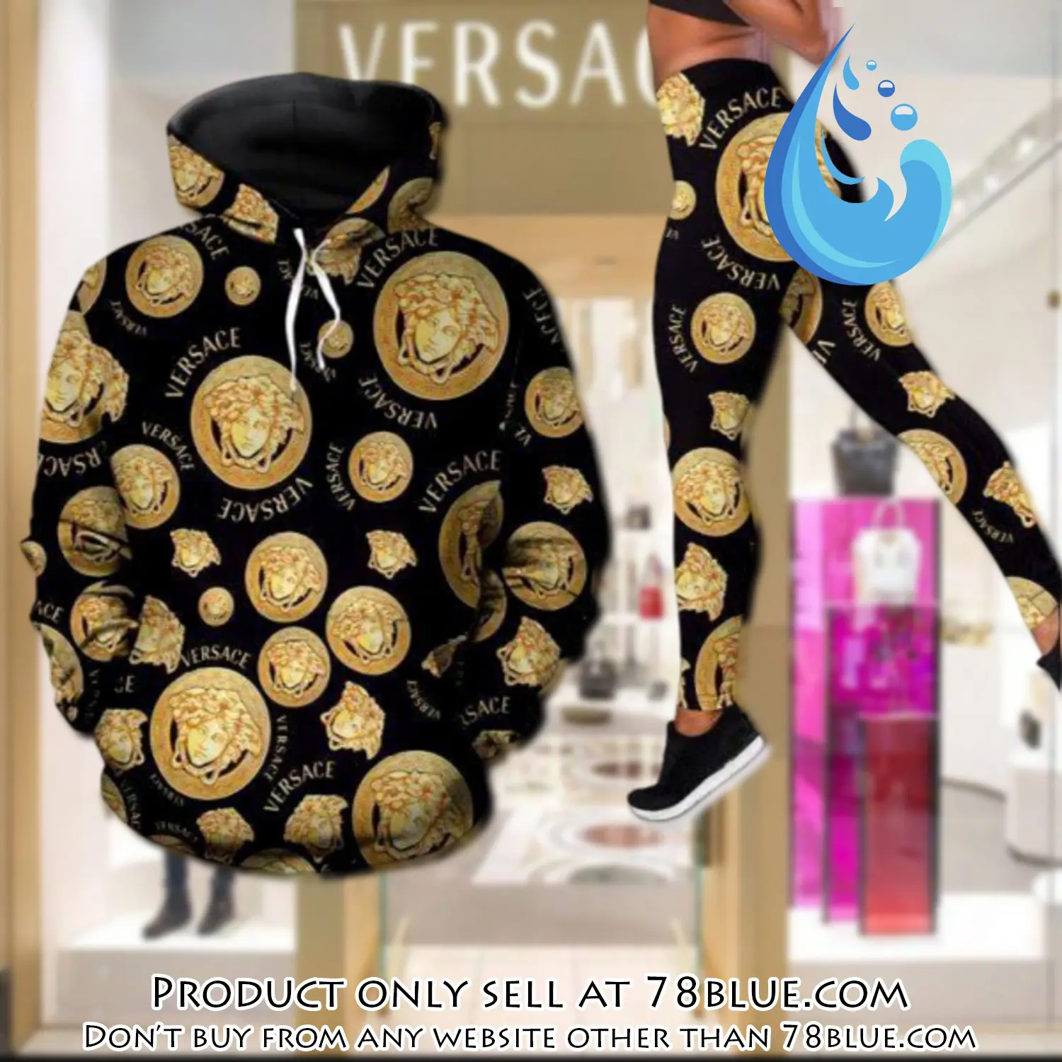 Gianni versace hoodie legging set luxury for women 78b0438804